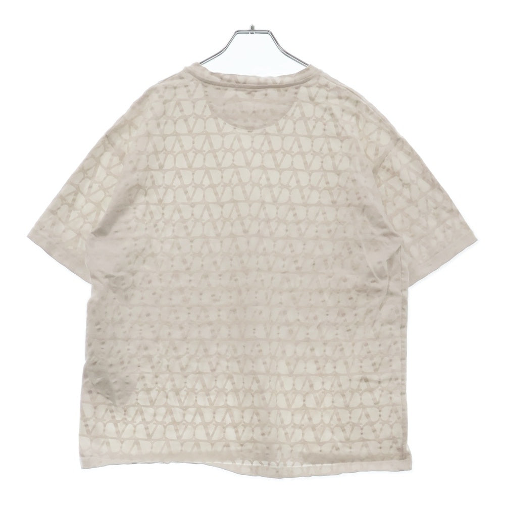 VALENTINO(ヴァレンチノ) Toile Iconographe 4V3MG14Y9KC 総柄ロゴ 半袖Tシャツ カットソー ホワイト