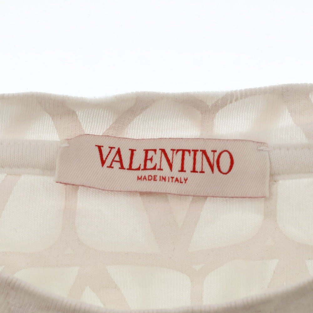 VALENTINO(ヴァレンチノ) Toile Iconographe 4V3MG14Y9KC 総柄ロゴ 半袖Tシャツ カットソー ホワイト
