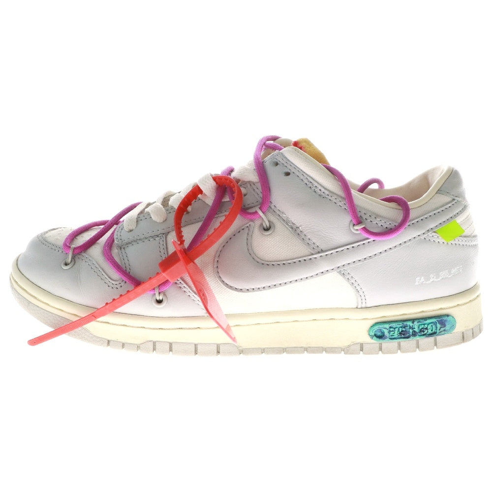 NIKE(ナイキ) ×OFF-WHITE DUNK LOW THE 50 Collection Lot 19 DM1602-101 オフホワイト ダンクロー ローカットスニーカー シューズ グレー/ホワイト US9.5/27.5cm