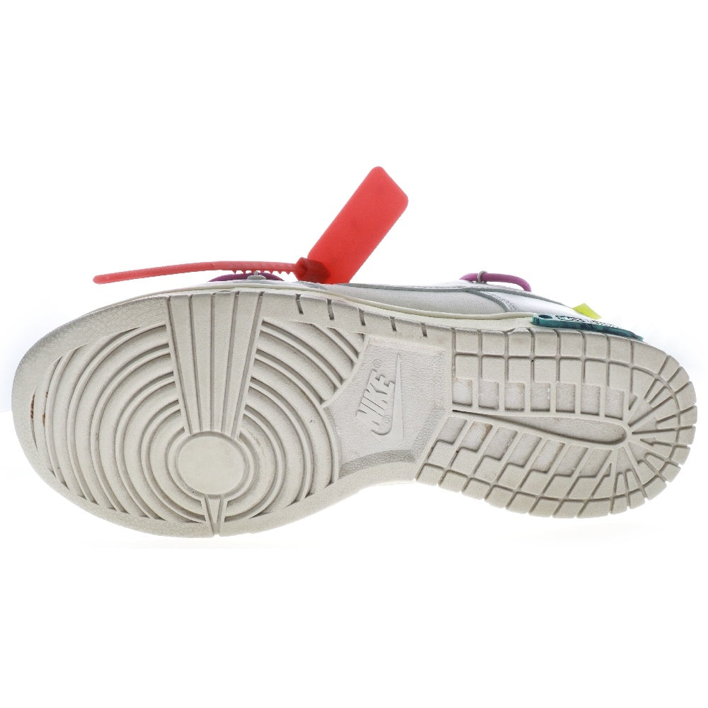 NIKE(ナイキ) ×OFF-WHITE DUNK LOW THE 50 Collection Lot 19 DM1602-101 オフホワイト ダンクロー ローカットスニーカー シューズ グレー/ホワイト US9.5/27.5cm