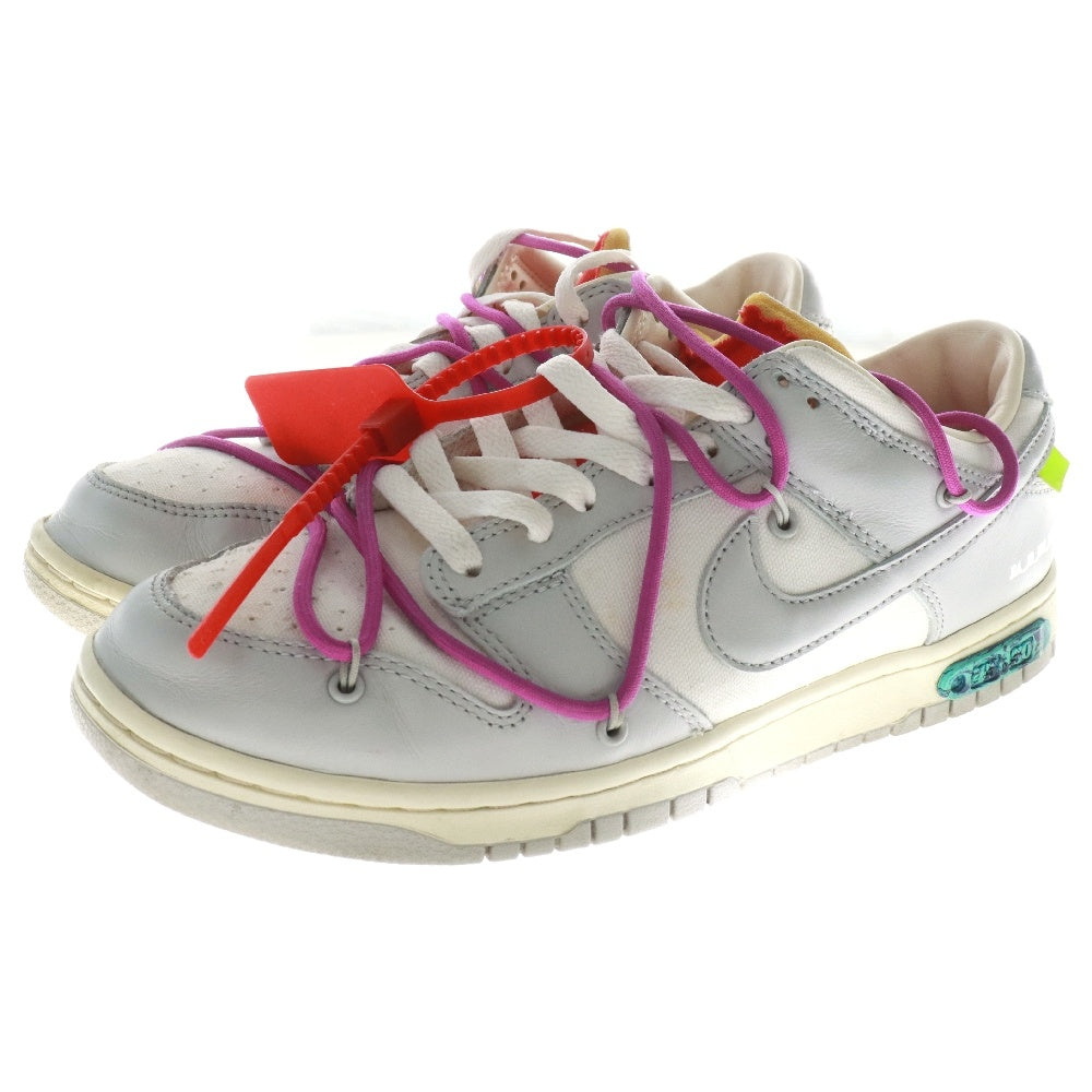 NIKE(ナイキ) ×OFF-WHITE DUNK LOW THE 50 Collection Lot 19 DM1602-101 オフホワイト ダンクロー ローカットスニーカー シューズ グレー/ホワイト US9.5/27.5cm