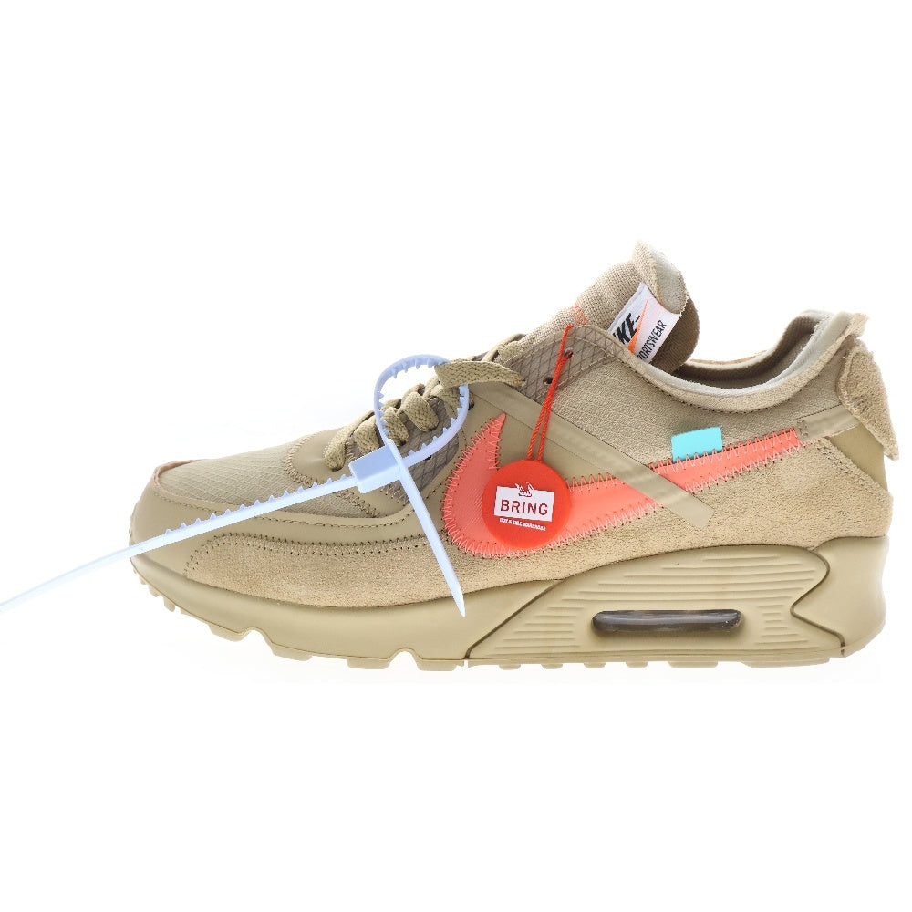 NIKE(ナイキ) ×OFF-WHITE THE 10 AIR MAX 90 DESERT ORE ×オフホワイト エアマックス90 デザートオレ ローカットスニーカー ブラウン AA7293-200 US10/28cm
