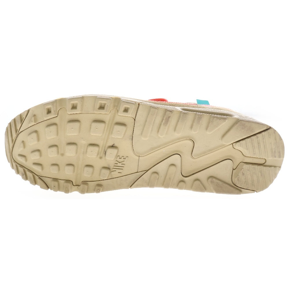 NIKE(ナイキ) ×OFF-WHITE THE 10 AIR MAX 90 DESERT ORE ×オフホワイト エアマックス90 デザートオレ ローカットスニーカー ブラウン AA7293-200 US10/28cm