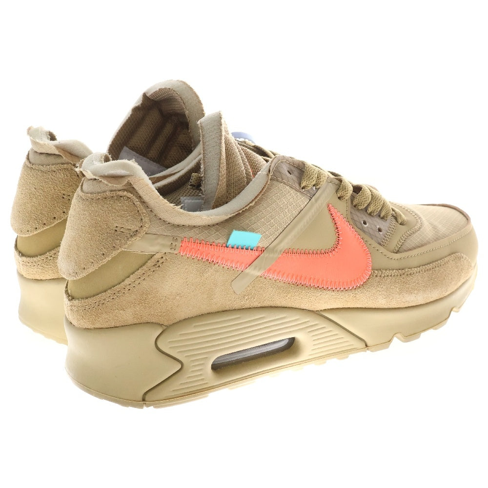 NIKE(ナイキ) ×OFF-WHITE THE 10 AIR MAX 90 DESERT ORE ×オフホワイト エアマックス90 デザートオレ ローカットスニーカー ブラウン AA7293-200 US10/28cm