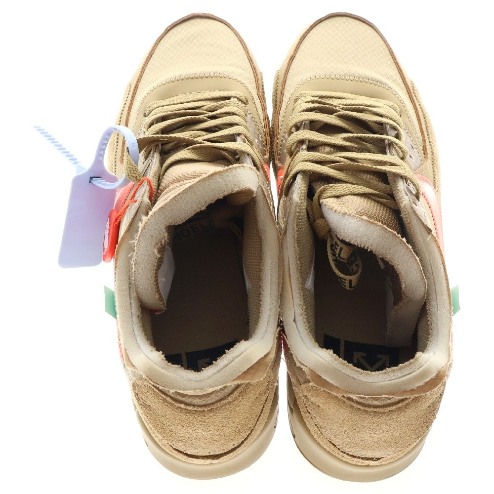 NIKE(ナイキ) ×OFF-WHITE THE 10 AIR MAX 90 DESERT ORE ×オフホワイト エアマックス90 デザートオレ ローカットスニーカー ブラウン AA7293-200 US10/28cm