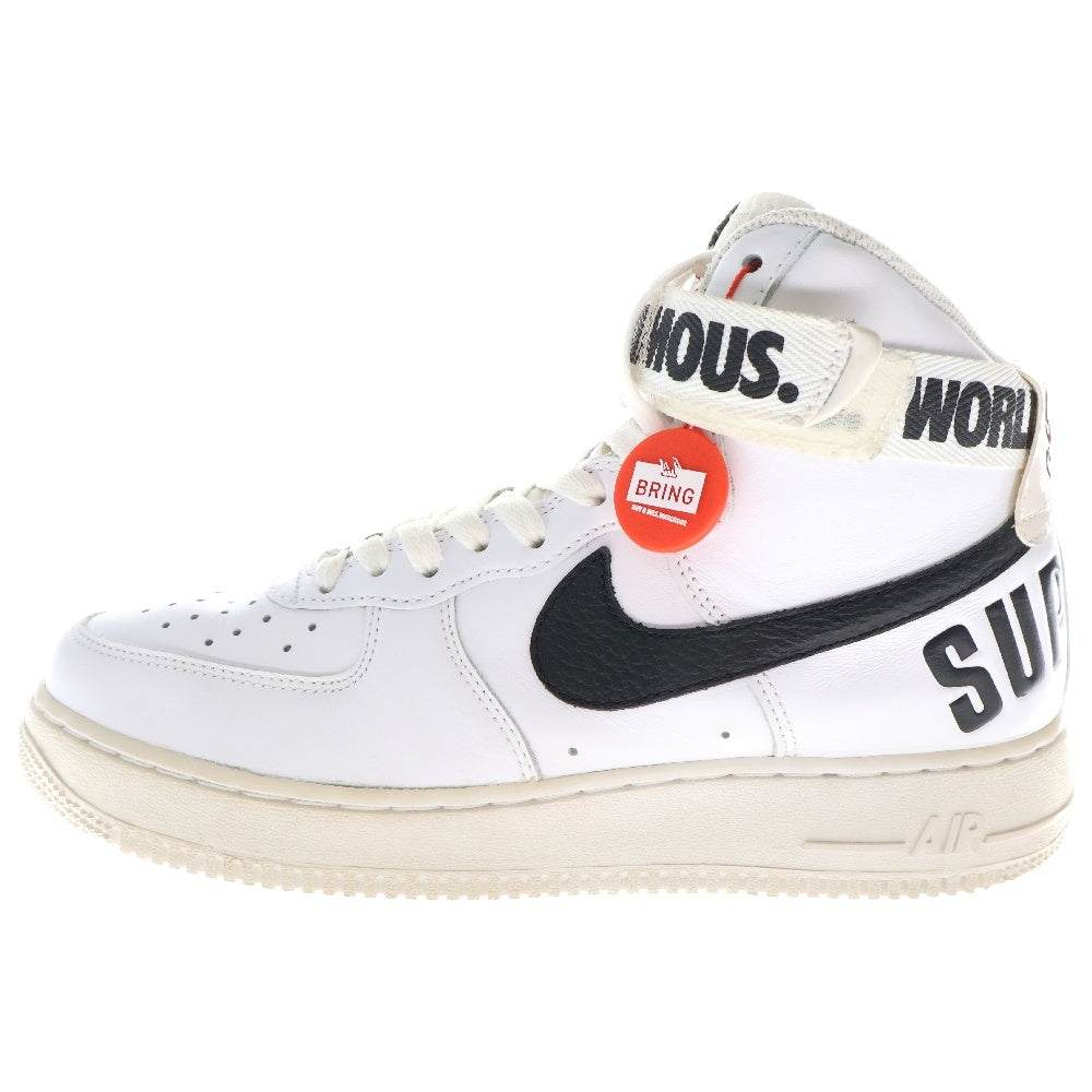 NIKE(ナイキ) 【観賞用2014年製】 14AW ×Supreme AIR FORCE 1 HIGH SP シュプリーム エアフォース1 ハイカットスニーカー ホワイト US9/27cm 698696-100