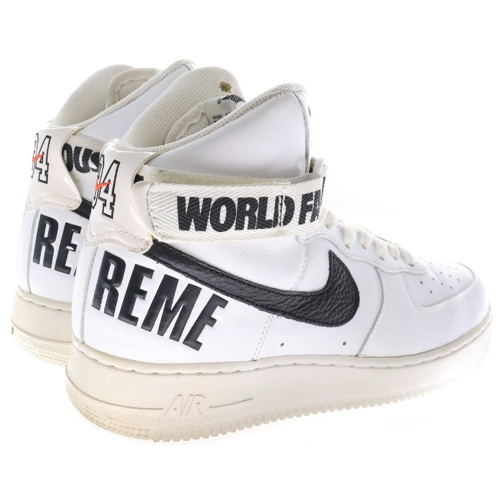 NIKE(ナイキ) 【観賞用2014年製】 14AW ×Supreme AIR FORCE 1 HIGH SP シュプリーム エアフォース1 ハイカットスニーカー ホワイト US9/27cm 698696-100