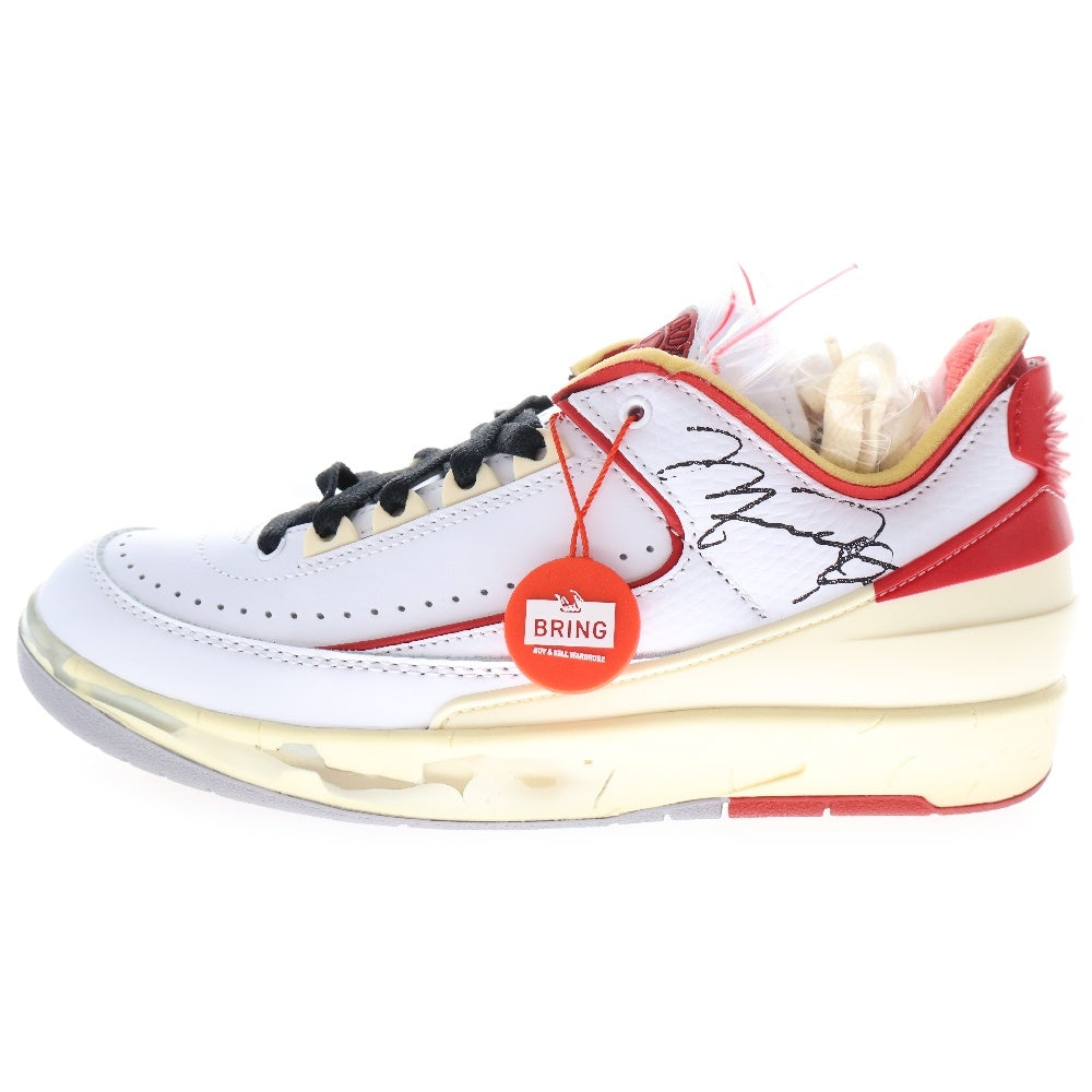 NIKE(ナイキ) ×OFF-WHITE AIR JORDAN 2 RETRO LOW SP DJ4375-106 オフホワイト エアジョーダン2 ローカットスニーカー US7/25cm ホワイト/レッド