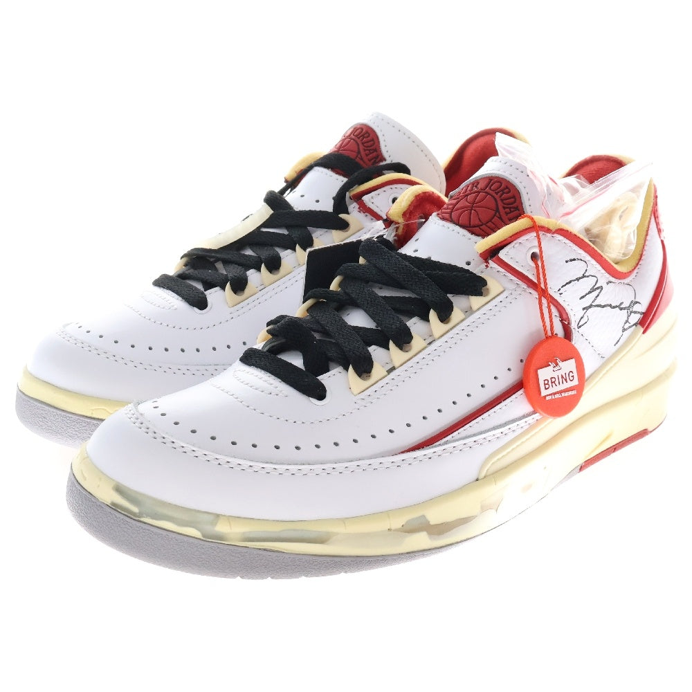NIKE(ナイキ) ×OFF-WHITE AIR JORDAN 2 RETRO LOW SP DJ4375-106 オフホワイト エアジョーダン2 ローカットスニーカー US7/25cm ホワイト/レッド