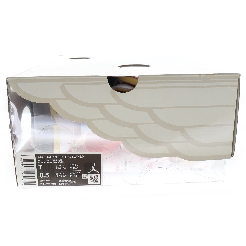 NIKE(ナイキ) ×OFF-WHITE AIR JORDAN 2 RETRO LOW SP DJ4375-106 オフホワイト エアジョーダン2 ローカットスニーカー US7/25cm ホワイト/レッド