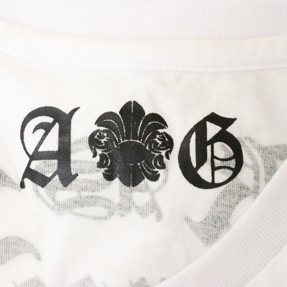 A&G(エーアンドジー) フレアサークルプリント半袖Tシャツ ホワイト