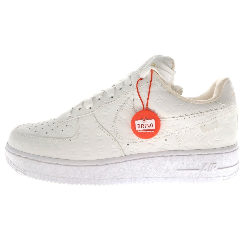LOUIS VUITTON(ルイヴィトン) ×NIKE AIR FORCE 1 LOW BY VIRGIL ABLOH ×ナイキ エアフォース1 ロー ヴァージル アブロー ローカットスニーカー ホワイト US7.5/25.5cm
