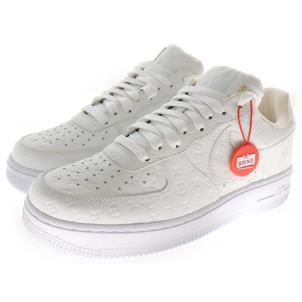 LOUIS VUITTON(ルイヴィトン) ×NIKE AIR FORCE 1 LOW BY VIRGIL ABLOH ×ナイキ エアフォース1 ロー ヴァージル アブロー ローカットスニーカー ホワイト US7.5/25.5cm