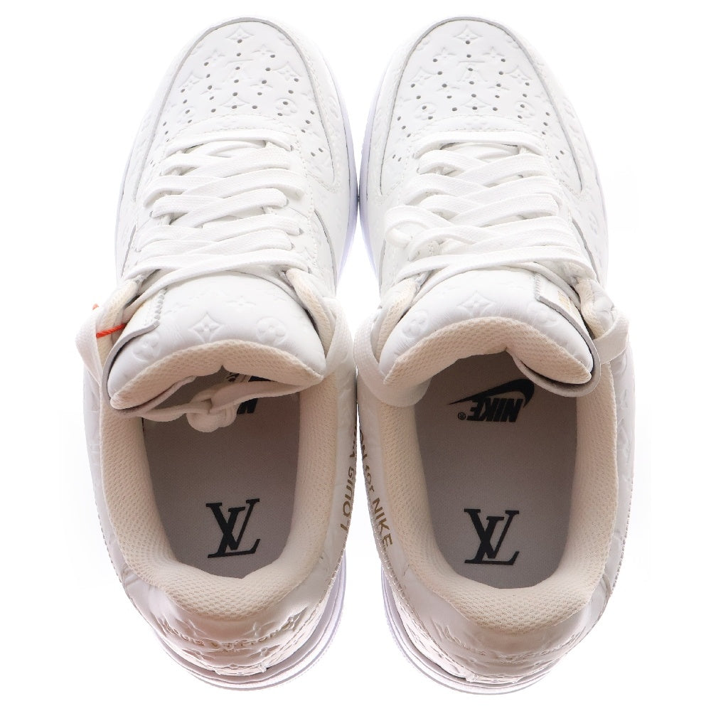 LOUIS VUITTON(ルイヴィトン) ×NIKE AIR FORCE 1 LOW BY VIRGIL ABLOH ×ナイキ エアフォース1 ロー ヴァージル アブロー ローカットスニーカー ホワイト US7.5/25.5cm