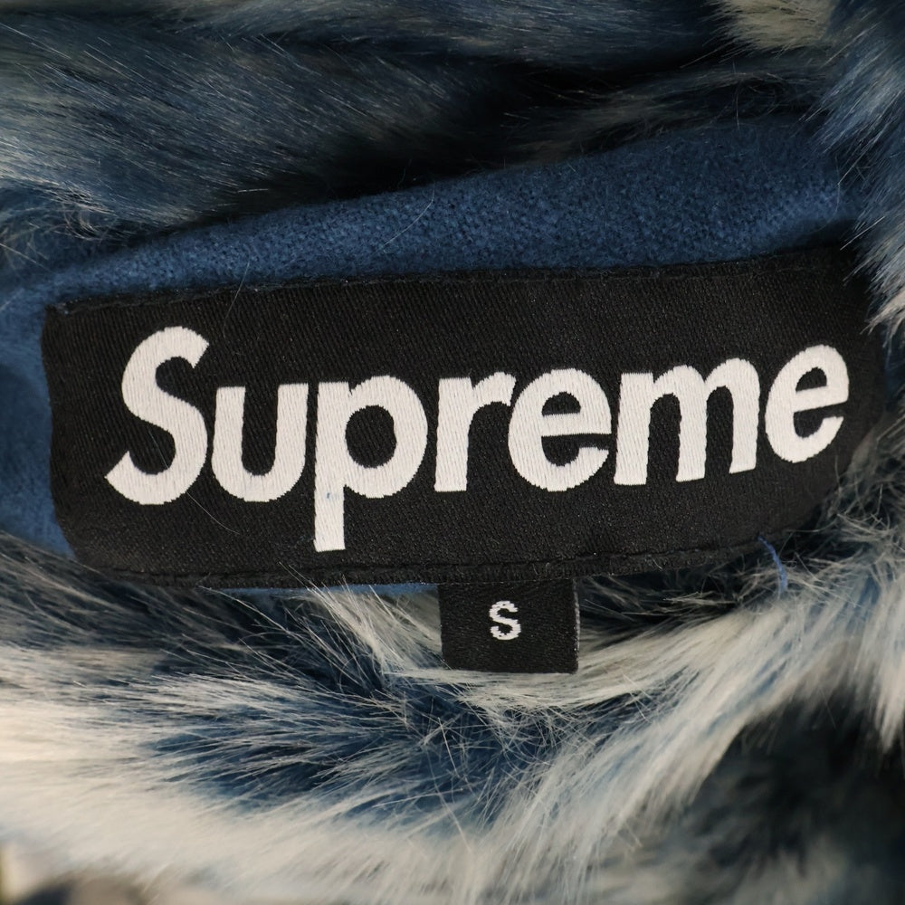 SUPREME(シュプリーム) 20AW Faux Fur Reversible Hooded Jacket リバーシブルファーフーディジャケット ブルー