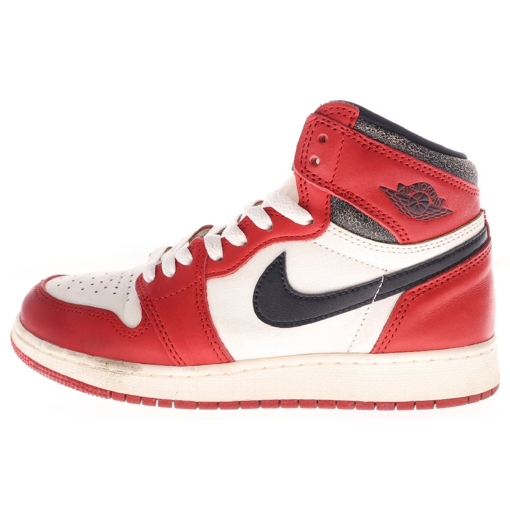 NIKE(ナイキ) AIR JORDAN 1 RETRO HIGH OG GS Chicago Lost & Found エアジョーダン1 シカゴ ロスト&ファウンド ハイカットスニーカー ホワイト/レッド US6Y/24cm FD1437-612