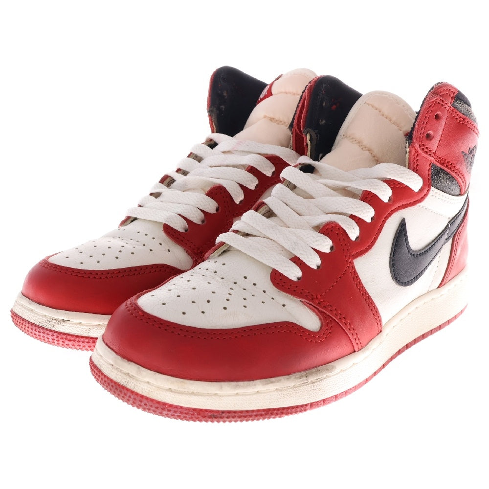 NIKE(ナイキ) AIR JORDAN 1 RETRO HIGH OG GS Chicago Lost & Found エアジョーダン1 シカゴ ロスト&ファウンド ハイカットスニーカー ホワイト/レッド US6Y/24cm FD1437-612