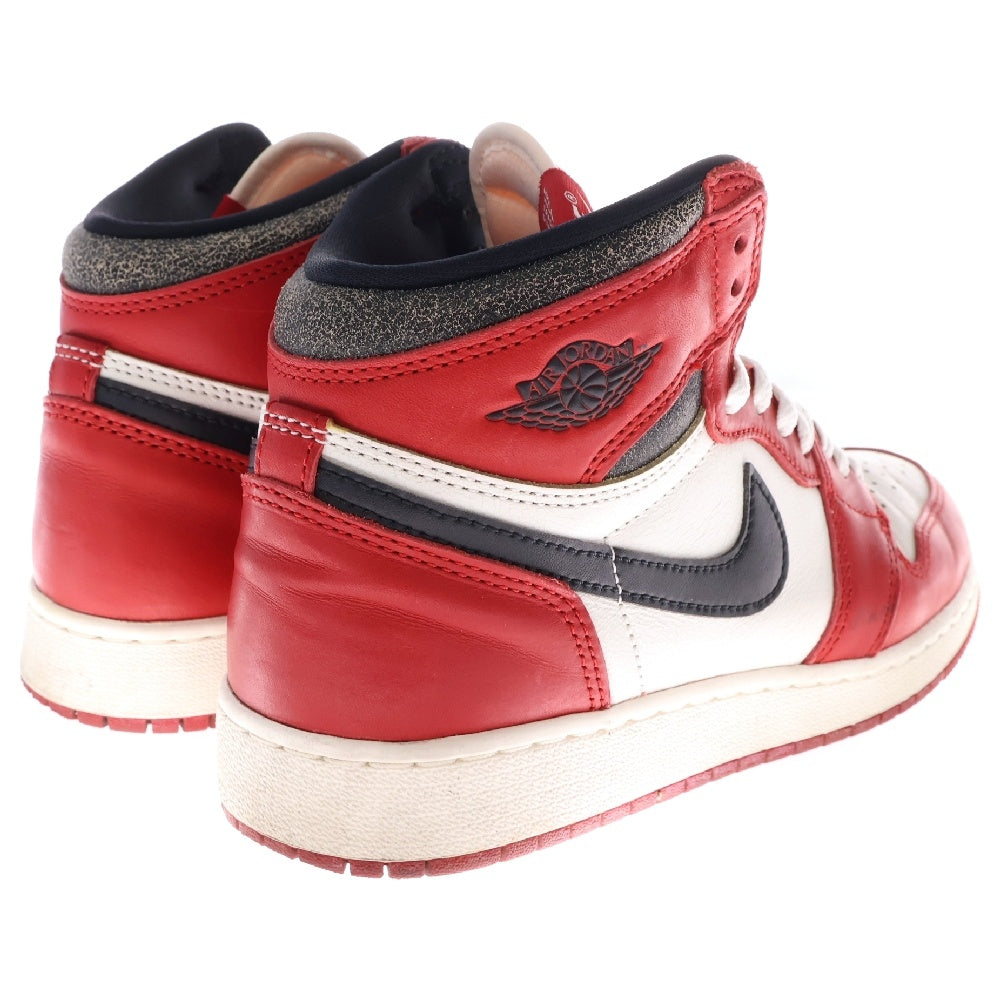 NIKE(ナイキ) AIR JORDAN 1 RETRO HIGH OG GS Chicago Lost & Found エアジョーダン1 シカゴ ロスト&ファウンド ハイカットスニーカー ホワイト/レッド US6Y/24cm FD1437-612