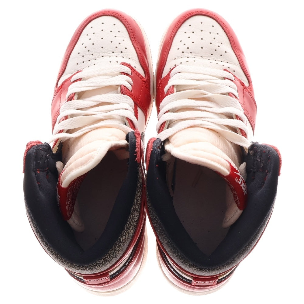 NIKE(ナイキ) AIR JORDAN 1 RETRO HIGH OG GS Chicago Lost & Found エアジョーダン1 シカゴ ロスト&ファウンド ハイカットスニーカー ホワイト/レッド US6Y/24cm FD1437-612