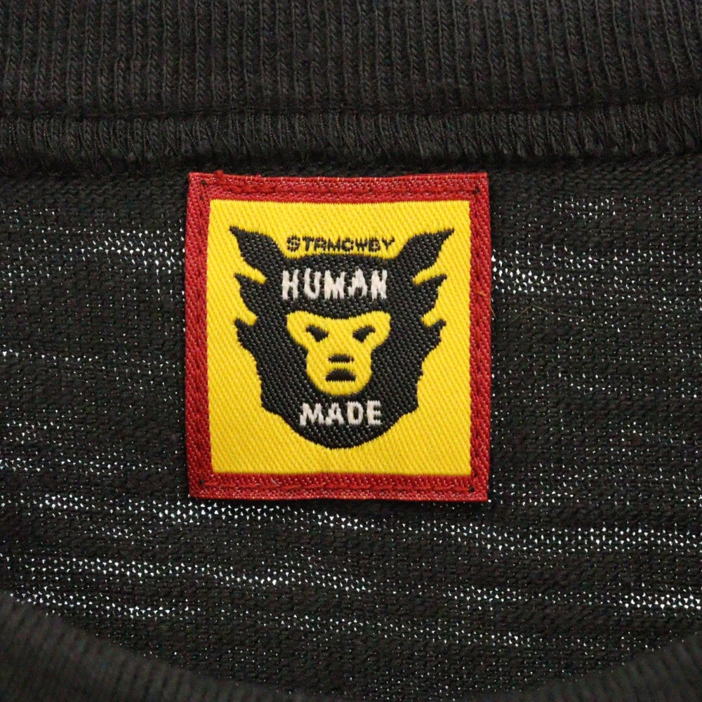 HUMAN MADE(ヒューマンメイド) CRYSTAL HEART T-SHIRT クリスタルロゴ装飾半袖Tシャツ ブラック