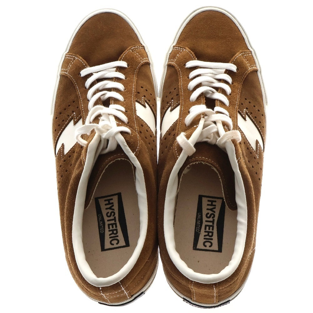 HYSTERIC GLAMOUR(ヒステリックグラマー) スエードレザーローカットスニーカー ブラウン