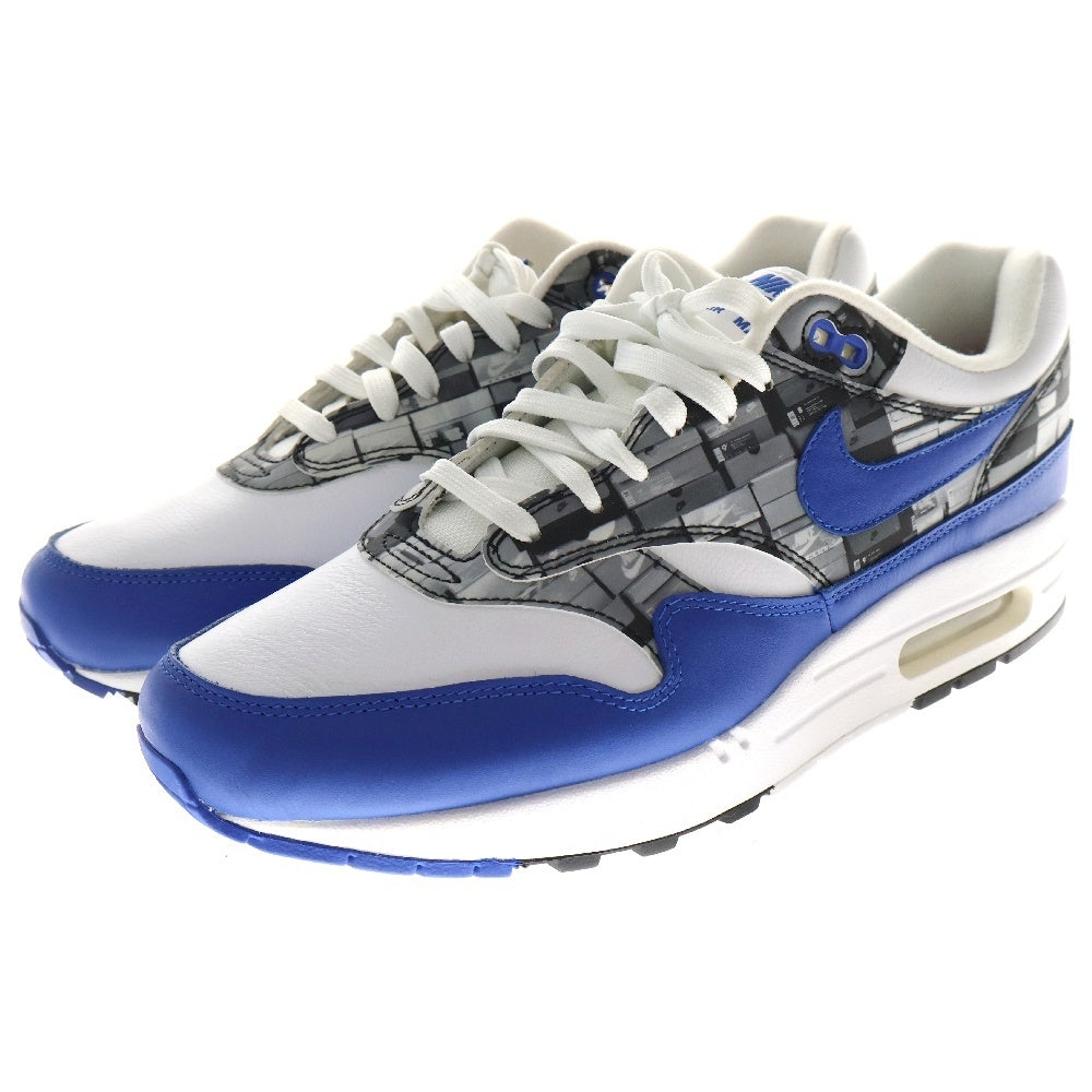 NIKE(ナイキ) AIR MAX1 PRNT ATMOS AQ0927-100 エアマックス1 アトモス ローカットスニーカー US9.5/27.5cm ホワイト/ブルー