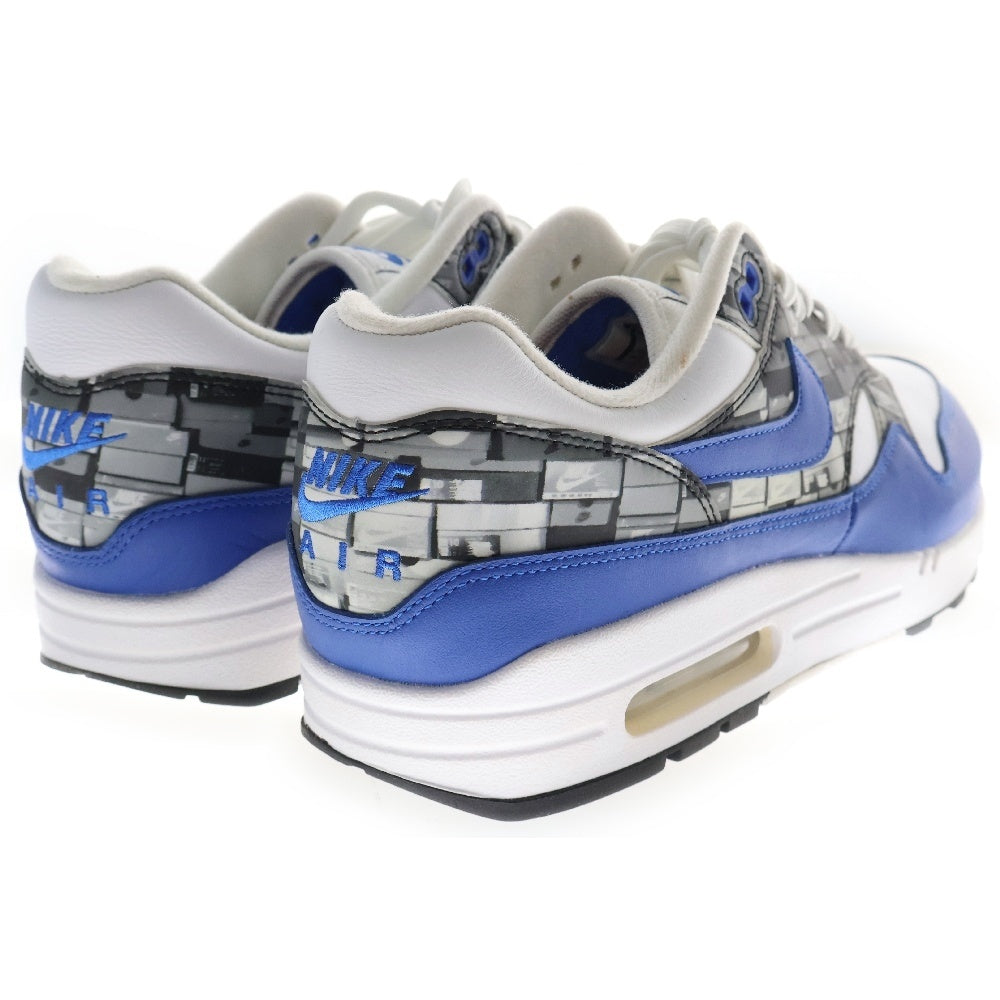 NIKE(ナイキ) AIR MAX1 PRNT ATMOS AQ0927-100 エアマックス1 アトモス ローカットスニーカー US9.5/27.5cm ホワイト/ブルー