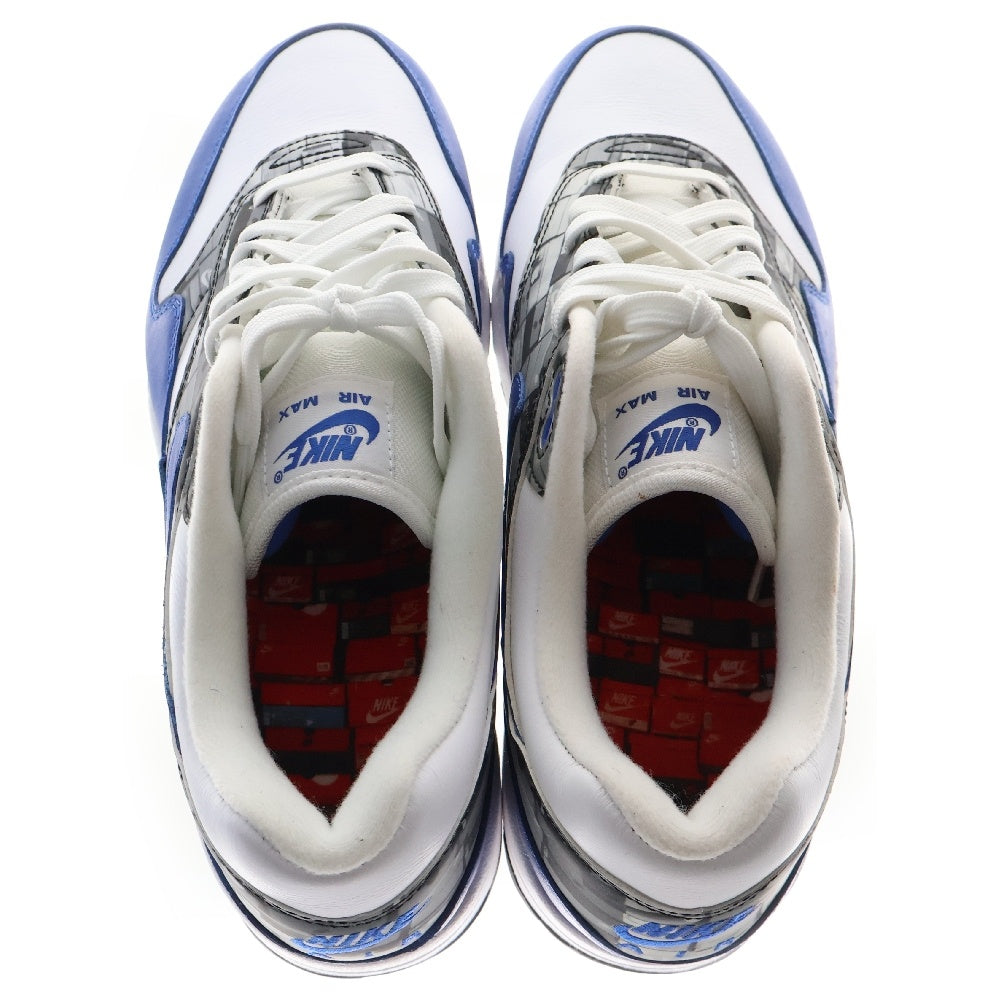 NIKE(ナイキ) AIR MAX1 PRNT ATMOS AQ0927-100 エアマックス1 アトモス ローカットスニーカー US9.5/27.5cm ホワイト/ブルー