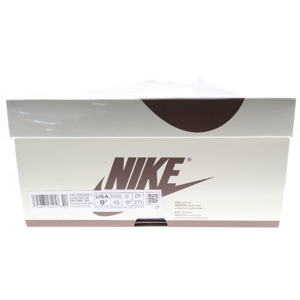 NIKE(ナイキ) ×TRAVIS SCOTT AIR JORDAN 1 LOW OG REVERSE MOCHA DM7866-162 トラヴィススコット エアジョーダン1 リバースモカ ローカットスニーカー ブラウン US9.5/27.5cm