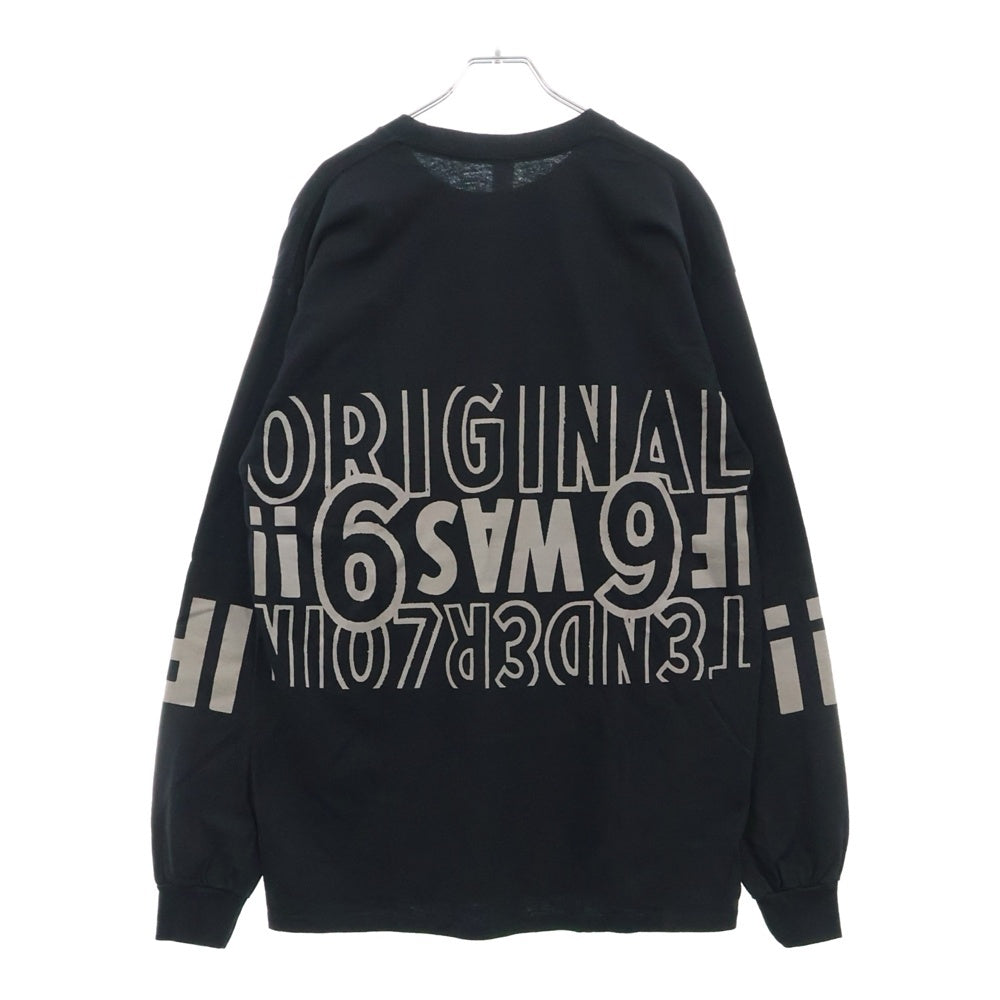 TENDERLOIN(テンダーロイン) LONG SLEEVE TEE フロントポケット長袖カットソー 長袖Tシャツ ブラック