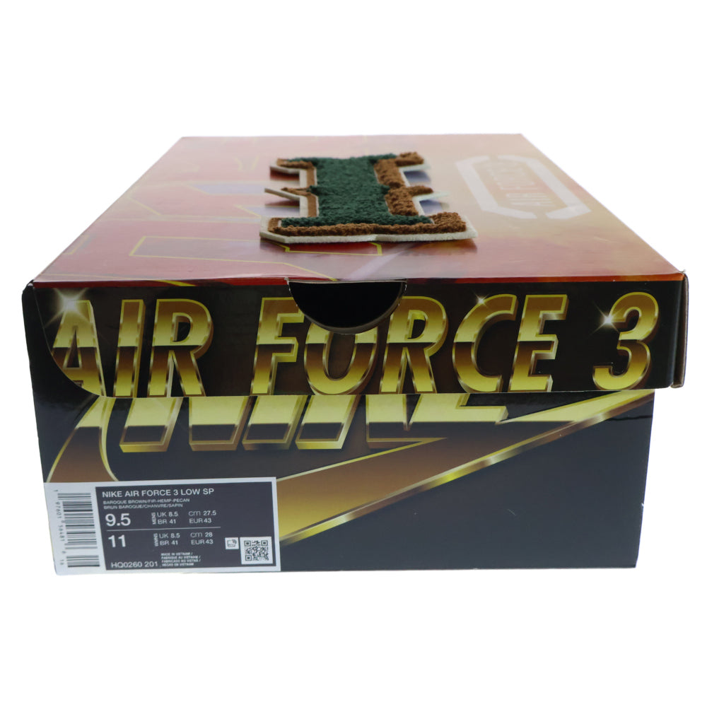 NIKE(ナイキ) × NIGO AIR FORCE3 LOW SP HQ0260-201 ニゴー エアフォース3 ローカットスニーカー シューズ ブラウン/グリーン US9.5/27.5cm
