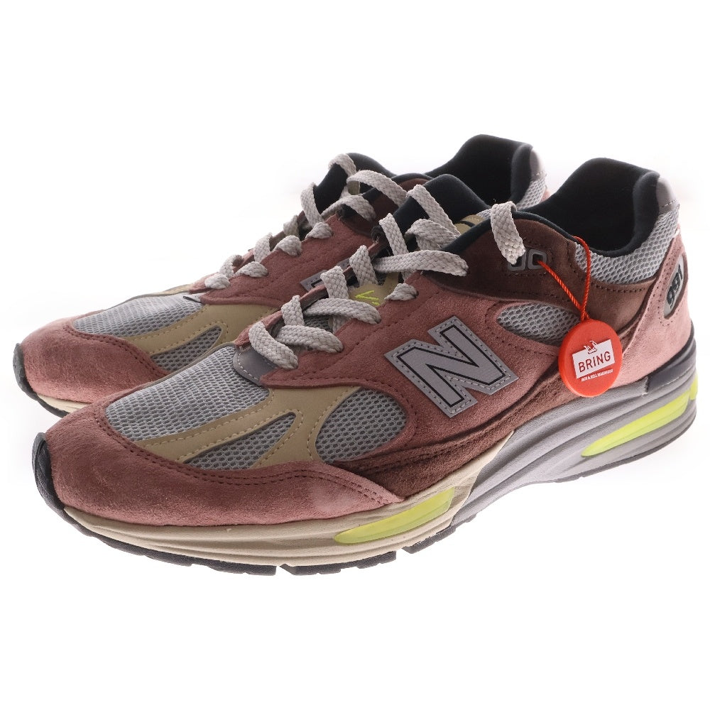 New Balance(ニューバランス) U991MG2 スエード ローカットスニーカー ピンク US9/27cm