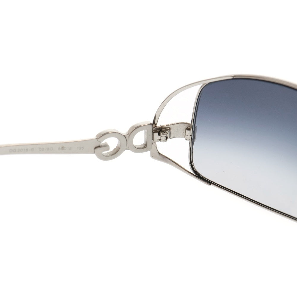 DOLCE & GABBANA(ドルチェアンドガッバーナ) ラインストーンシルバーフレーム サングラス 眼鏡 DG2016-B シルバー