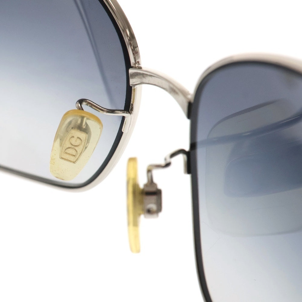 DOLCE & GABBANA(ドルチェアンドガッバーナ) ラインストーンシルバーフレーム サングラス 眼鏡 DG2016-B シルバー
