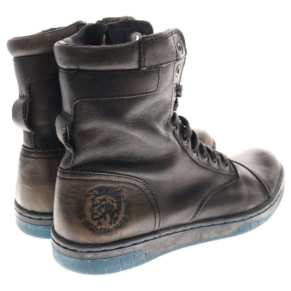 DIESEL(ディーゼル) BASKET BUTCH ZIPPY レザーサイドジップハイカットブーツ グレー