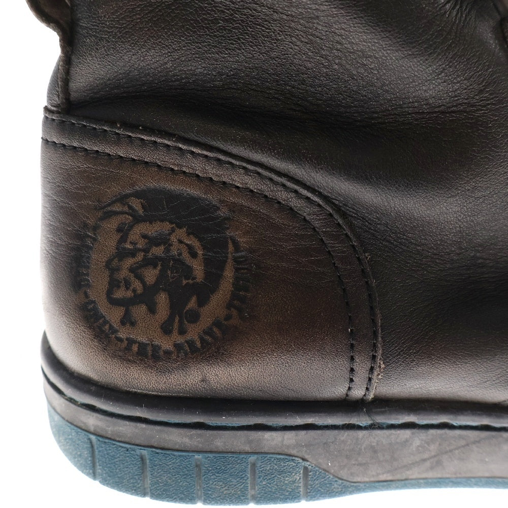 DIESEL(ディーゼル) BASKET BUTCH ZIPPY レザーサイドジップハイカットブーツ グレー