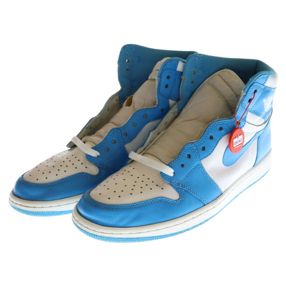NIKE(ナイキ) AIR JORDAN1 RETRO HIGH UNC 555088-117 エアジョーダン1 ノースカロライナ ハイカットスニーカー ホワイト/ブルー US11/29.0cm