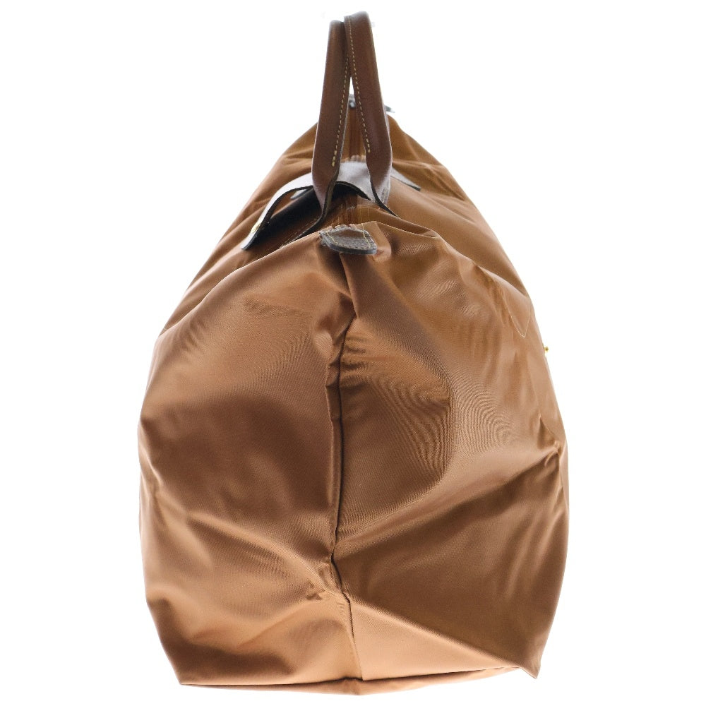 LONGCHAMP(ロンシャン) ボストンバッグ ロゴ刻印スナップ付きトートバッグ プリアージュ ブラウン