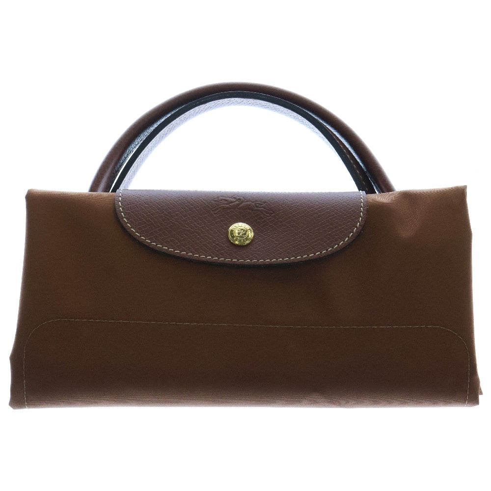 LONGCHAMP(ロンシャン) ボストンバッグ ロゴ刻印スナップ付きトートバッグ プリアージュ ブラウン