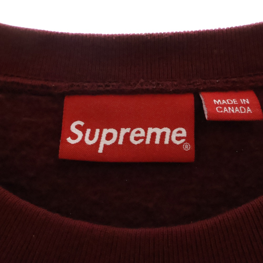 SUPREME(シュプリーム) 22AW Box Logo Sweatshirt ボックスロゴ クルーネック 長袖 スウェット トレーナー バーガンディー