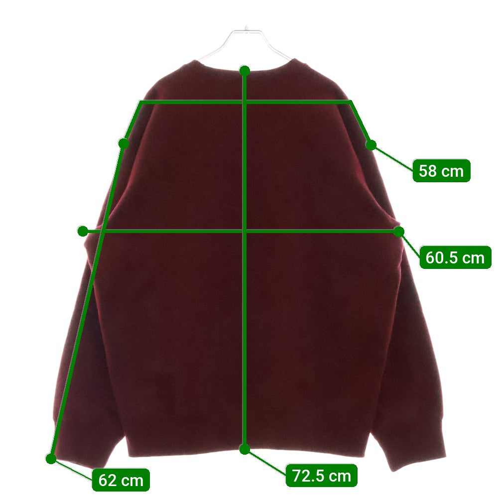SUPREME(シュプリーム) 22AW Box Logo Sweatshirt ボックスロゴ クルーネック 長袖 スウェット トレーナー バーガンディー