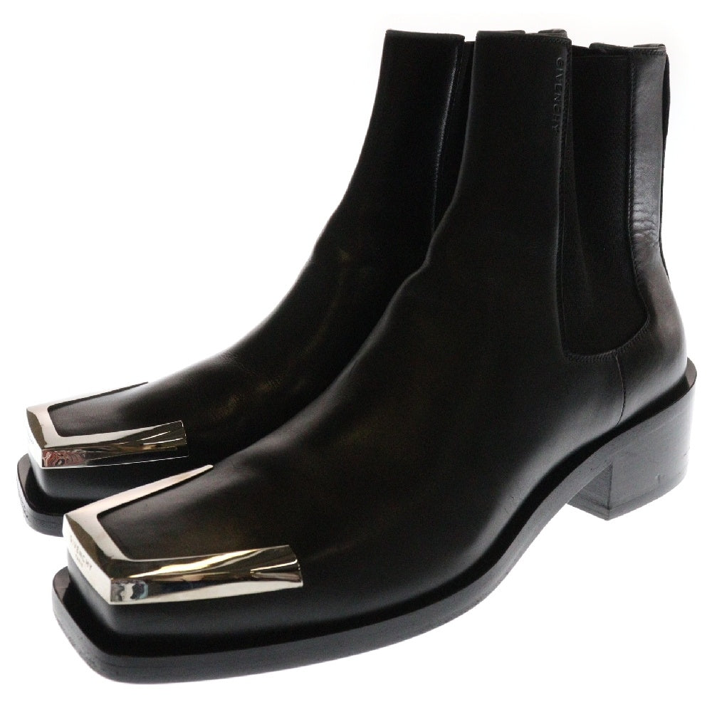 GIVENCHY(ジバンシィ) 20AW AUSTIN CHELSEA サイドゴアトゥメタルレザーチェルシーブーツ BH602EH0R0 ブラック