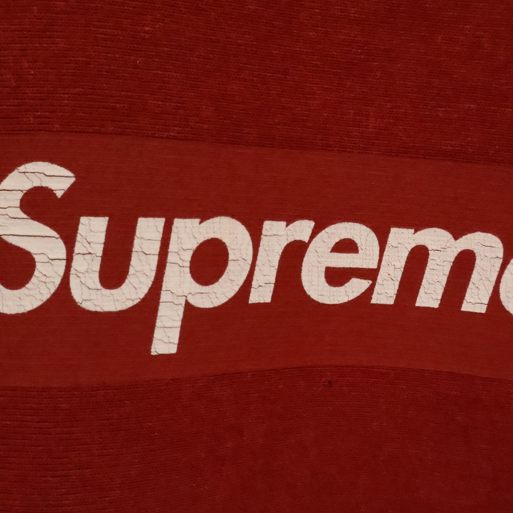 SUPREME(シュプリーム) 25SS Washed Box Logo Crewneck ウォッシュド ボックスロゴクルーネックスウェットトレーナー レッド