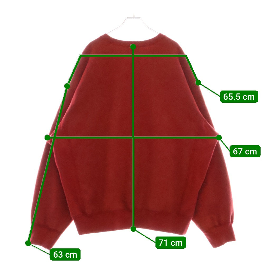 SUPREME(シュプリーム) 25SS Washed Box Logo Crewneck ウォッシュド ボックスロゴクルーネックスウェットトレーナー レッド
