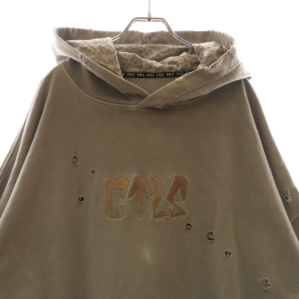 cvtvlist(カタリスト) 23AW USUAL HOODIE ダメージ加工フーディ プルオーバーパーカー 230190301 グレー