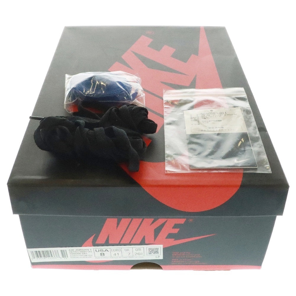 NIKE(ナイキ) AIR JORDAN1 RETRO HIGH OG ROYAL TOE 555088-041 エアジョーダン1 ロイヤルトゥ ハイカットスニーカー ホワイト/ブルー US8/26cm