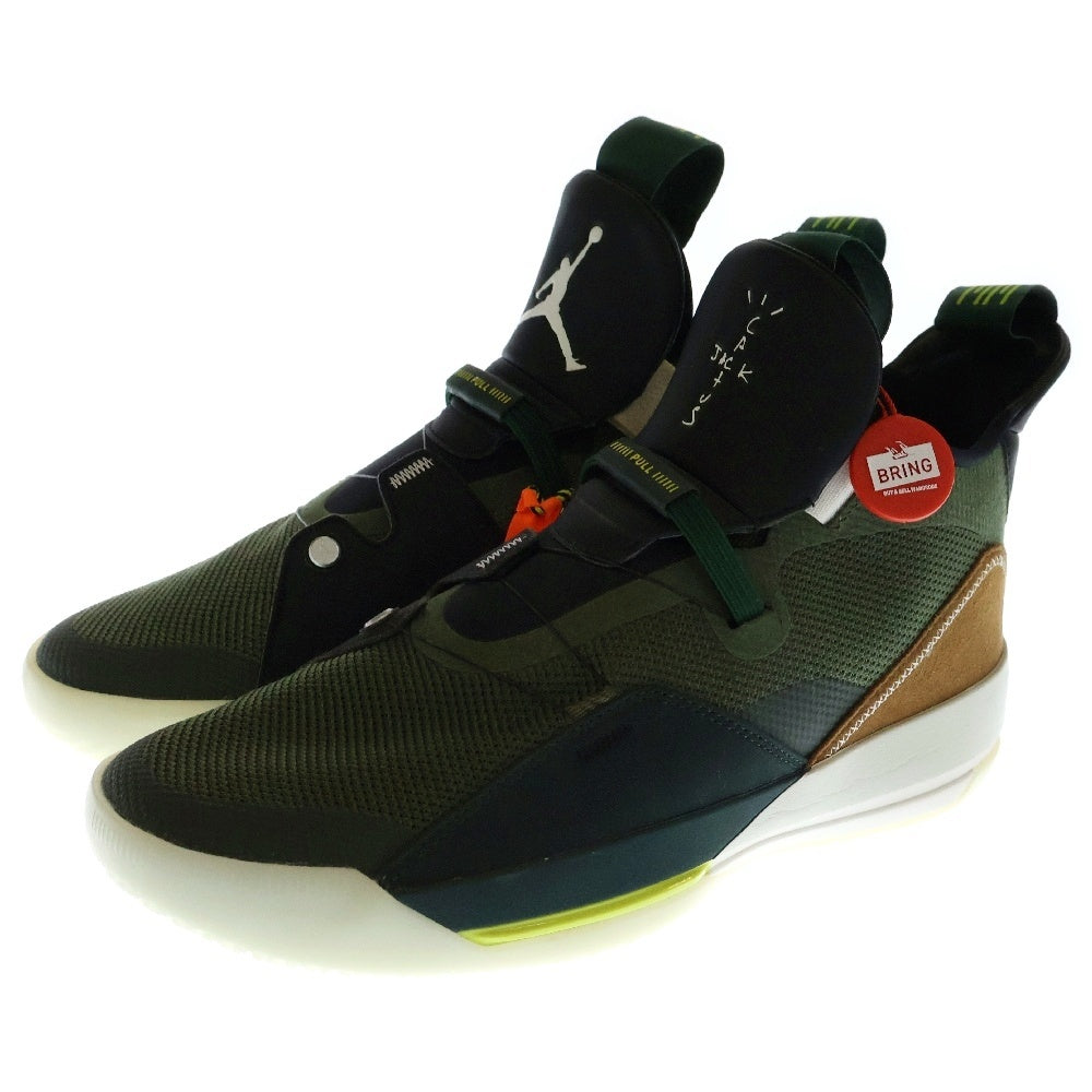 NIKE(ナイキ) ×TRAVIS SCOTT AIR JORDAN 33 NRG トラヴィススコット エアジョーダン ハイカットスニーカー グリーン US10/28m CD5965-300