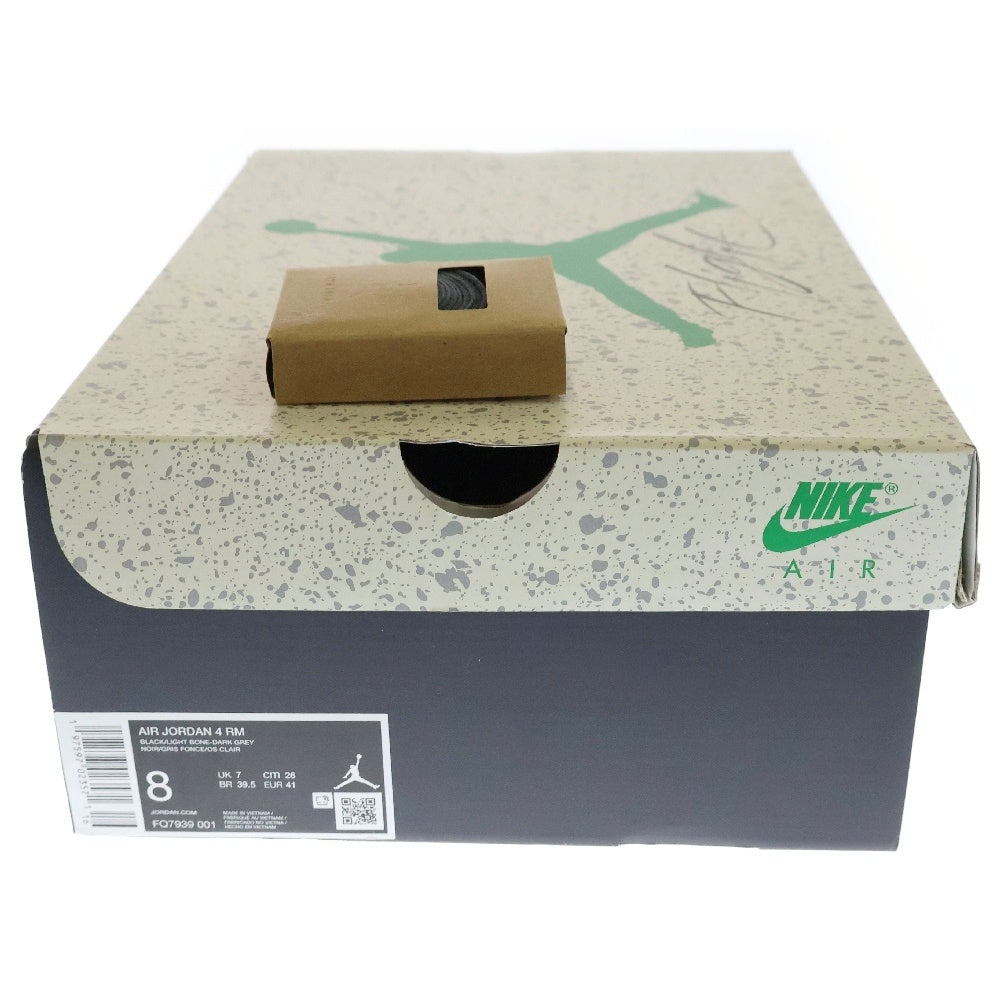 NIKE(ナイキ) Air Jordan 4 RM Black Dark Grey Light Bone FQ7939-001 エアジョーダン4RM ダークグレー ライトボーン ローカットスニーカー ブラック/グレー US8/26cm
