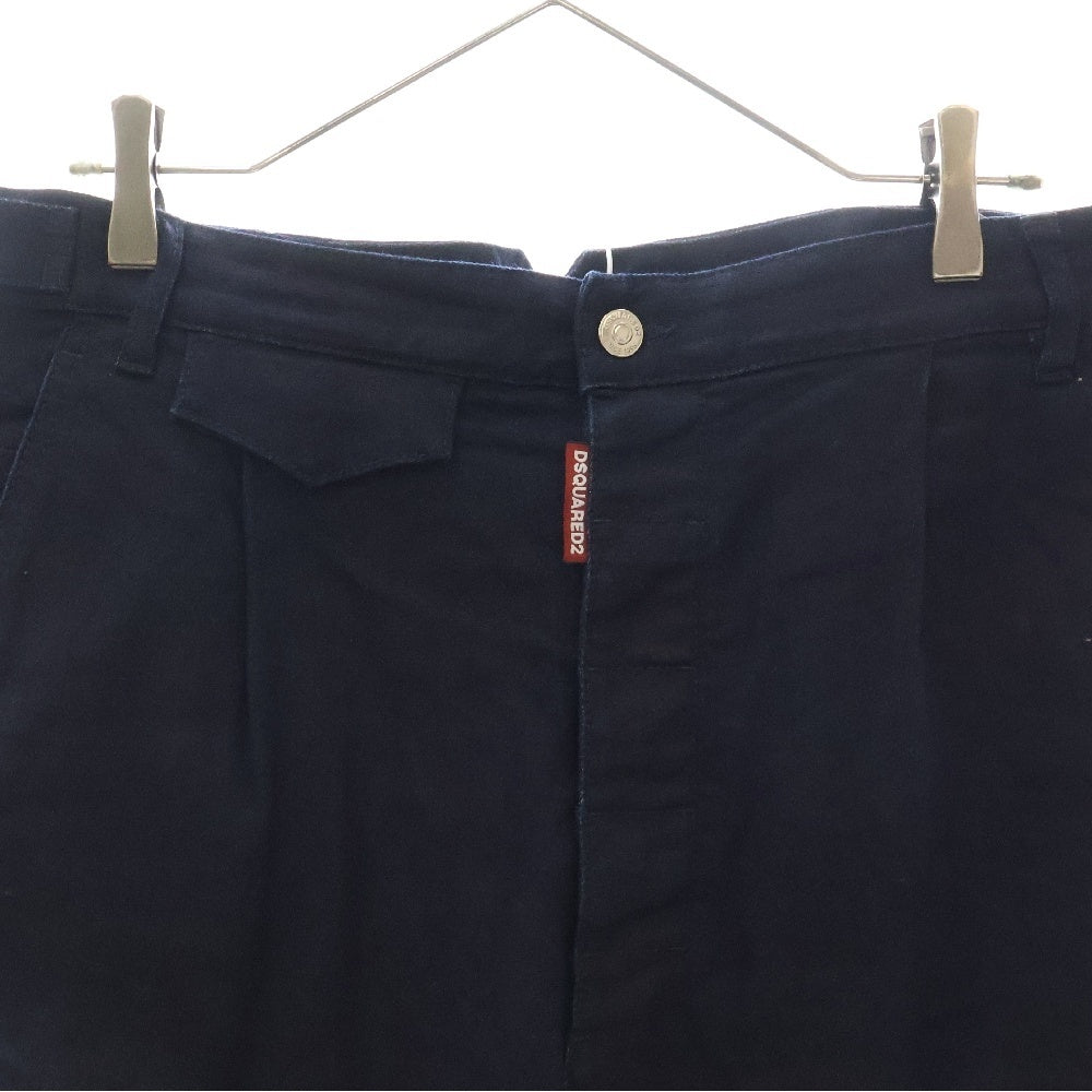 DSQUARED2(ディースクエアード) 21SS ボタンフライ テーパード デニムパンツ ネイビー S74KB0508 S30711