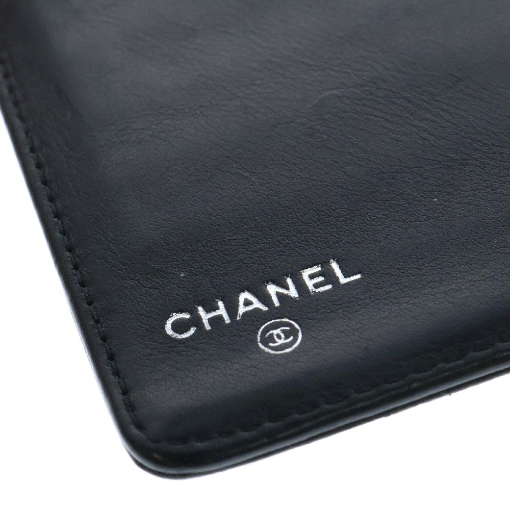 CHANEL(シャネル) ココマーク カメリアメイクアップパレットウォレット パテント長財布 ブラック